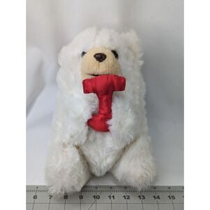 Animal Fair White Bear Plush 10 Inch Red‎ Letter Stuffed Animal Toy